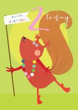 Cute Birthday Card - Squirrel - 2 Today created by Kali Stileman