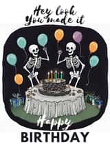 Spooky skeleton birthday card created by Kristiina K.