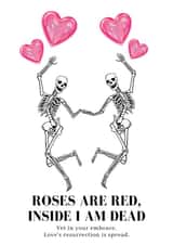 Valentines day card for the spooky people - Roses are red created by Kristiina K.
