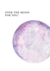 Cute Congratulations Card with Watercolour Moon created by Beloved Creations