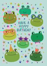Cute Frog Birthday Card - Hoppy Birthday created by Mifkins