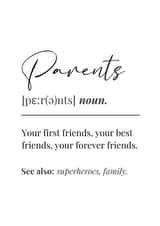 Heartfelt Anniversary Card - Parents Definition Card - From Children created by Wishcraft Prints
