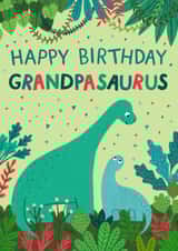 Cute Dinosaur Birthday Card - for Grandpa - from the Grandkids created by Pear Tree Press