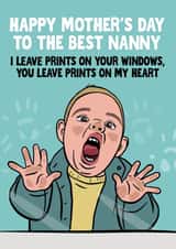 Funny Mother's Day Card - for Nanny - Window Prints created by Woody's Design