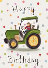 Happy Birthday Tractor Card created by Love Lucy Illustration