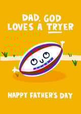 Funny Father's Day Card - Rugby Sports created by Lucy Maggie Designs