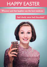 Funny Easter Card - Retro - Whoever said laughter was the best medicine created by Quitting Hollywood
