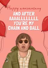 Funny Anniversary Card - Liam Gallagher Wonderwall Pun created by Running with Scissors