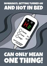 Funny Anniversary Card - Turning On The Electric Blanket! created by David Speed Design