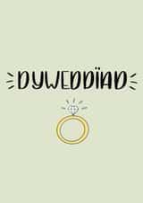 Welsh Engagement card - Dyweddïad created by JHC Card Designs