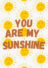 Cute Friendship Card - You Are My Sunshine created by Watts Illustration