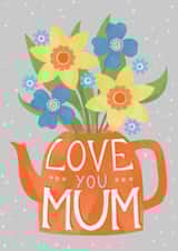 Pretty Floral card for Mum - Mothers Day, Birthday - Love You Mum created by Louise Brainwood