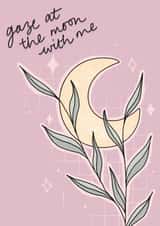 Gaze at the Moon with me - Cute Witchy Romantic Card created by Emily Underworld