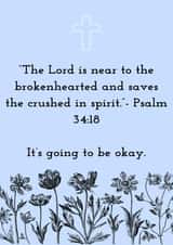 Heartfelt Christian card - Psalm - Loss created by Isa Gonzalez