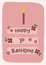 Cute and heartfelt, 1st birthday card. created by The Lyon's Den Graphics