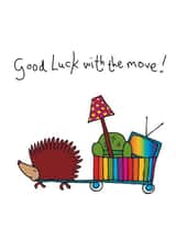 Cute moving card for friend in rainbow colours created by Boopino