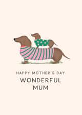 Cute Mother's Day Card - Sausage Dogs created by Studio Mads