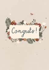 Cute Congratulations Card - Floral - Congrats! created by Emilie Rose Designs