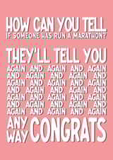 Marathon - Congratulations - Funny and Rude created by fyou cards