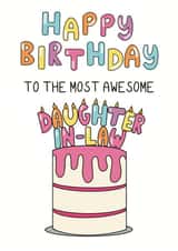 Cute Birthday Card - for an awesome daughter-in-law created by Schnauzer Scribbles