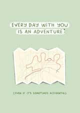 Cute Anniversary Card - Every Day With You Is An Adventure created by Sydney Jo Designs