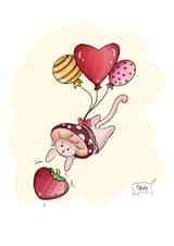 A strawberries love created by Marie Pawpins
