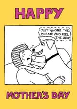 Funny Mother's Day card for dog-mum created by Off The Leash Cartoons by Rupert Fawcett