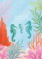 New Baby Card | Gender Neutral New Baby | Cute Baby | Under the Sea | Boy | Girl created by Ricicle Cards