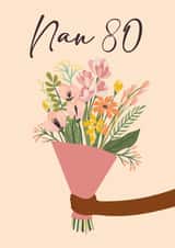 Pretty 80th Birthday Card - for Nan created by Quinton cards