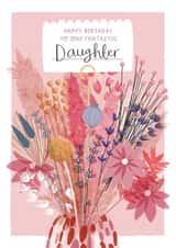 Traditional Birthday Card - Fantastic Daughter created by Two For Joy Illustration