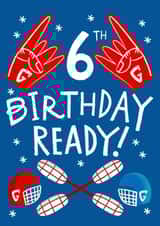 Cute Birthday card - 6th Birthday Ready created by @AimeeStevens.Design