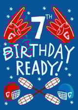 Cute Birthday card - 7th Birthday Ready! created by @AimeeStevens.Design