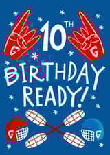 Gladiators Birthday card - 10th Birthday Ready! created by @AimeeStevens.Design