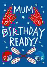 Gladiators TV show Birthday card - Mum Birthday Ready! created by @AimeeStevens.Design