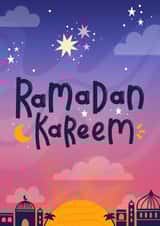 Ramadan Kareem Card - Pretty Sky created by Joanne Hawker