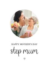 Personalised Mothers Day Photo Card created by Kalm Lettering - Classic Mother's Day Card - Step Mum