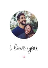 Personalised Anniversary Photo Card created by Kalm Lettering - Classic Anniversary Card - I Love You