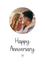 Personalised Anniversary Photo Card created by Kalm Lettering - Classic Anniversary Photo Card - For your love