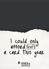 Funny Birthday Card - Cost of Living - Half Card created by Sian Moore Illustration