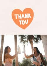 Personalised Thank You Photo Card created by @hollielonglanddesigns - Cute Thank You Photo Card - Thank You Heart