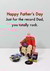 Punny Father's Day Card - For the Record Dad, You Rock created by Bold & Bright Cards