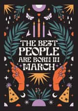 The Best People Are Born In March - Pretty - Gothic - Heartfelt - Horoscope created by Oh Ellie Studio
