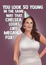 Funny Cheeky Birthday Card - Netflix Love is Blind - Chelsea Megan Fox created by I Draw Stuff