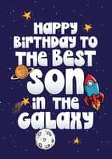 Cool Birthday Card - For Son – Best Son In The Galaxy created by Paul Stevens