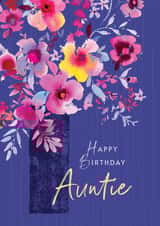 Pretty Floral Birthday Card - for Auntie created by Rebecca Prinn