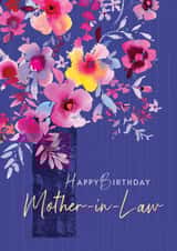 Pretty Floral Birthday Card - Mother-in-Law created by Rebecca Prinn