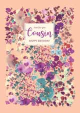 Pretty Floral Birthday Card - Cousin created by Rebecca Prinn