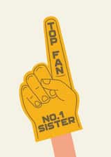 No.1 Sister - Top Fan - Foam Finger Birthday Card created by Jamie Lindsay