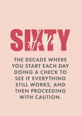 Funny 60th Birthday Card - Proceed with Caution created by Poppy Lane