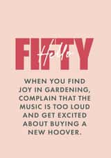 Funny 50th birthday card - Hello Fifty created by Poppy Lane